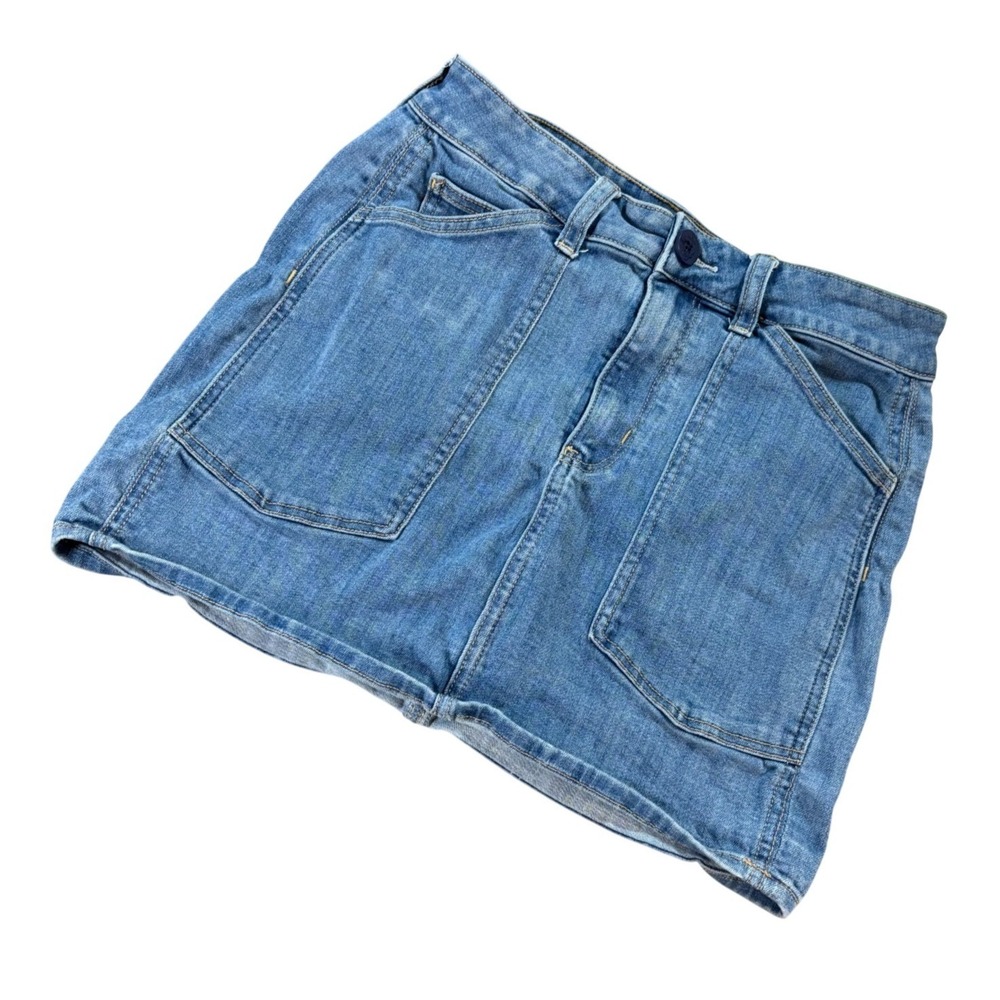 American Eagle Hi-Rise Mini Denim Skirt Next Level Stretch‎ Blue Womens Size 6